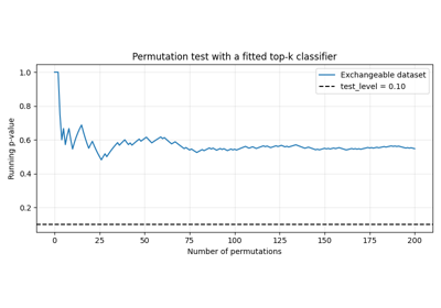 Permutation test with a fitted classifier