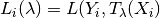 L_i (\lambda) = L(Y_i, T_{\lambda}(X_i)