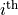 i^{\text{th}}
