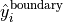 \hat y^{\text{boundary}}_{i}