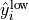 \hat y^{\text{low}}_{i}