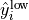 \hat y^{\text{low}}_{i}