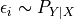 \epsilon_i \sim P_{Y \vert X}