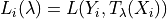L_i (\lambda) = L(Y_i, T_{\lambda}(X_i))